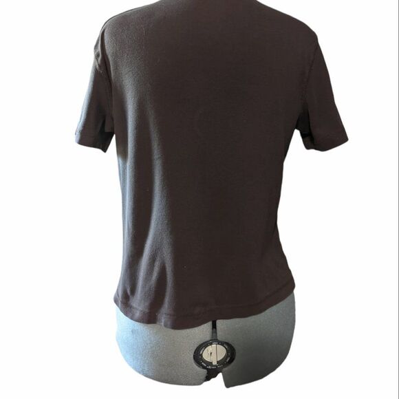 Liz Claiborne Pink & Brown V-Neck Pima Cotton T-shirt Set, Large - Picture 9 of 12